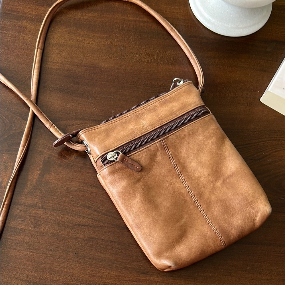 Brown Leather Crossbody Bag